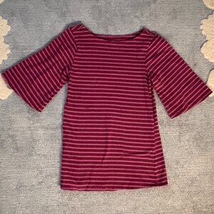 Free People Pink and Dark Pink Striped Mini Dress